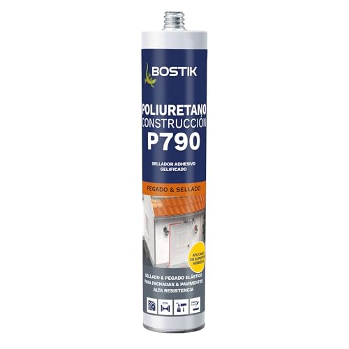 Bostik P790 Sellador de Poliuretano para Construcción Crema, Alta Elasticidad, Adhesión sin Imprimación, Curado sin Burbujas, Resistente y Duradero, Uso Interior y Exterior, Cartucho 300 ml
