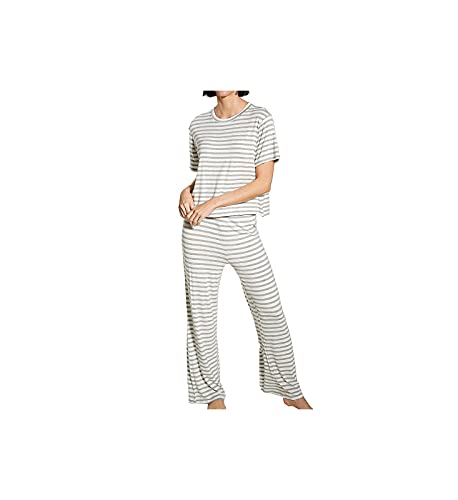 Honeydew Intimates Women's All American PJ Set, Ivory Stripe, Small