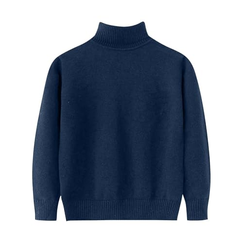 Boys Girls Turtleneck Sweater Solid Color Knit Pullover Toddler Long Sleeve Sweatshirt Tops (BU1, 9-10 Years)