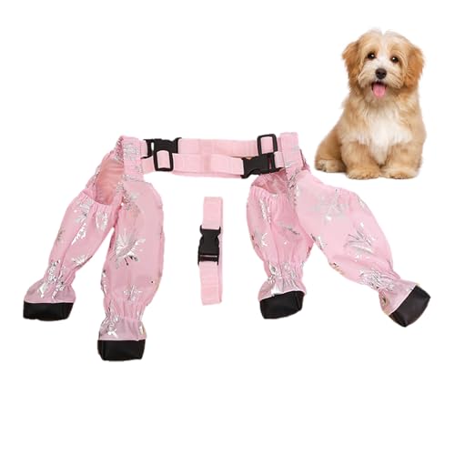 Botas para perro, fibra acrílica, protector de patas a prueba de orina con hebilla ajustable, zapato para perro a prueba de suciedad, cómodo calzado impermeable para perros, cachorros, paseos al aire
