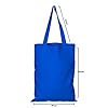 IMFAA Pack of 10 Premium Quality Long Lasting 100% Cotton Canvas Tote Reusable Shopping Bags Ideal for Printing and Embroidery (Blue,Large 50x40x60) #4