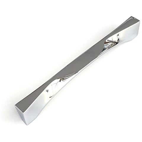 Twist Handle 160-320mm Hole Centres Polished Chrome Finish Kitchen & Bedroom Cabinet Door Handle Cover