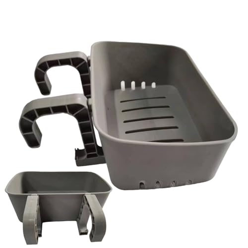 Nuytghr Cesta de almacenamiento lateral para piscina, cesta de piscina sobre el suelo, organizador junto a la piscina, soporte multifuncional para la mayoría de piscinas sobre el suelo