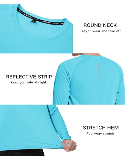3 Pack Men's Rash Guard Shirts Long Sleeve UV SPF UPF 50+ Sun Protection Shirts Swim Shirts Quick Dry Workout Hiking4