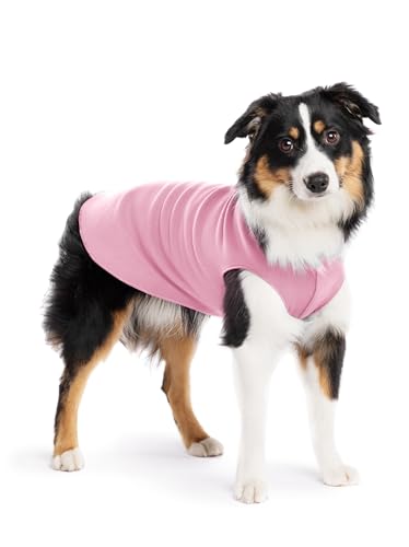 Image of Goldpaw Stretch Fleece Dog Sweater - with Spandex for 4-Way Stretch - Soft, Comfortable Dog Coat - Machine Washable - Made in the USA - Rose - Size 14