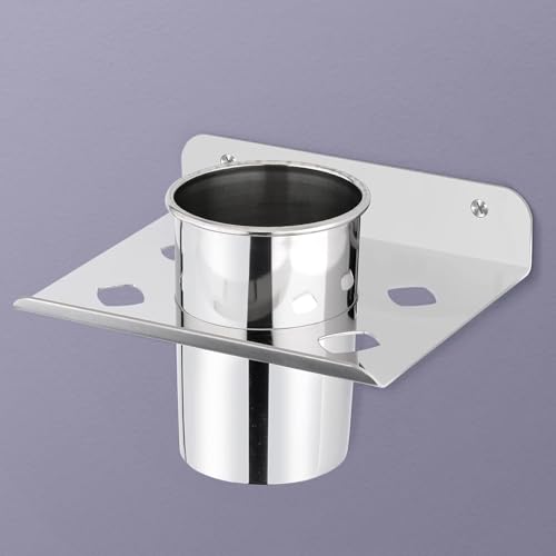Image of Plantex (Primax) Tumbler Holder for Bathroom /Stainless Steel Tooth Brush Holder /Bathroom Accessories - Pack of 1 (Chrome)