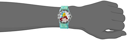 Disney Girl's 'Ariel' Quartz Plastic and Nylon Watch, Color:Green (Model: W002912)2