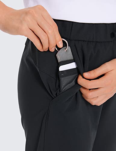 Crz Yoga Womens High Waisted 4-Way Stretch Golf Capris 25 Inch Short - Work Pants Athletic Lounge Workout Ankle Pants Black Medium thumb #6