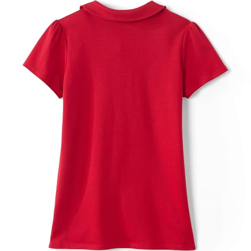 Image of Lands' End Girls Short Sleeve Peter Pan Collar Polo Shirt