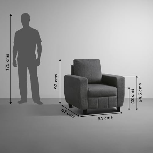 Image of Sleepyhead Bae - 3+2+1 Seater Sofa Set (Fabric, Woody Brown)