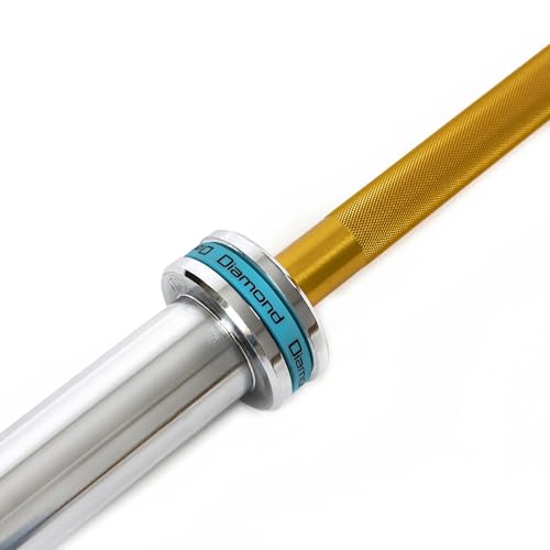 Diamond Technische lange halterstang 7,5 kg van aluminium, belastbaar tot 50 kg, voor halterschijven met boring 50 mm, voor didactiek gewichtheffen, cross-training, fitnessstudio, sterkte en - Afbeelding 5