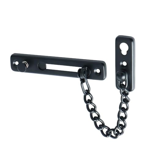 MOOCHE 17cm Türkette, Edelstahl Türkettenschlösser Edelstahl Anti-Diebstahl Druckverschluss mit Sicherheitsfeder, Türschloss, Kettenschlösser für Innentür und Extra Haustürschloss mit Geboht