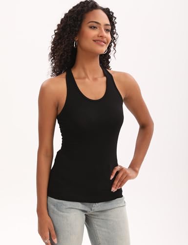 BQTQ 5 Pack Racerback Tank Tops for Women Sleeveless Workout Tank Top Ladies Undershirts Slim Fit Tanks Tops3