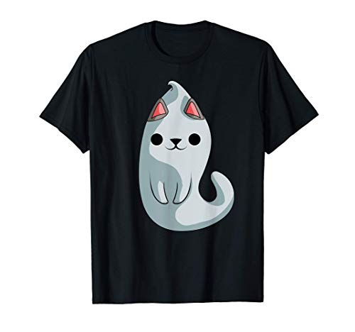 Gatto fantasma Halloween Funny Horror regalo per gli amanti Maglietta