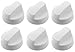First4spares - Boutons Universel de Contrôle pour Fours, Cuisinières et Tables de Cuisson Blanc (Pack de 6)