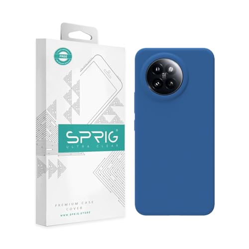 Image of SPRIG Compatible with Mi 14 CIVI Premium SilkTone Back Cover Drop Tested Shock Proof Mobile Case for Men, Women, Boys and Girls with Camera Protection (Navy Blue)