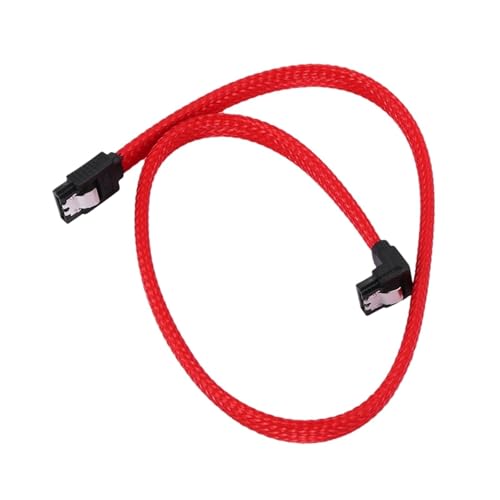 Cable de datos SATA 3.0 50 cm ángulo derecho 6Gb/s rojo