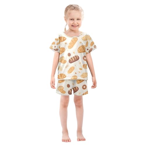senya Various Types Of Bread Summer Pajamas Set Short Cotton Sleepwear 2 Piece3