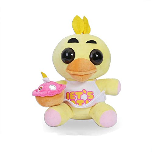 NOAFUNZO FNAF Plüschfigur, 17,8 cm Plüsch - Stofftiere Puppen Geschenke für FNAF Game Fans (Chica) Cover