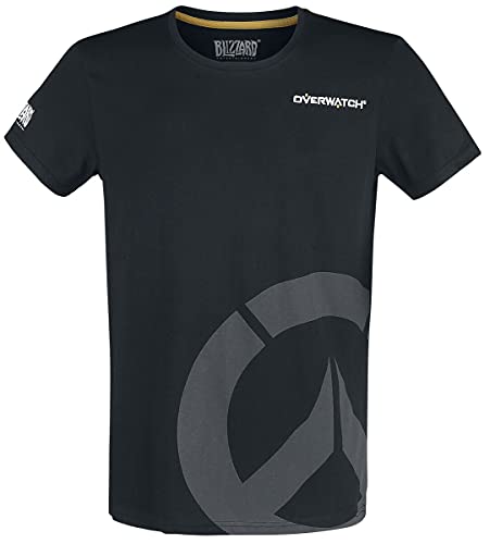 Overwatch Logo Uomo T-Shirt Nero S 100% Cotone Regular