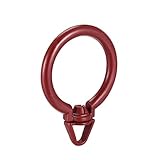 uxcell® Gardinenringe aus Kunststoff, schwenkbar, für Gardinenstangen, Rot, 20 Stück
