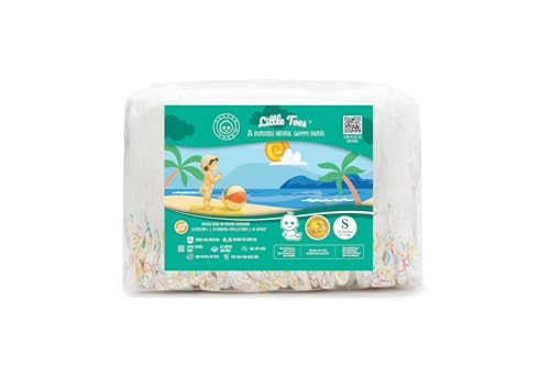 Image of Little Toes Premium Natural Disposable Swim Diapers, Size 1–2 Small (13–20 lbs) (24 Count) | Baby Disposable Swim Diapers | Hypoallergenic, Chlorine & Fragrance-Free | Gentle on Sensitive Skin