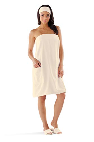 Boca Terry Women's Spa Wrap - Microfiber - White