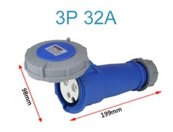 KAMCON? Industrial IP 67 Plugs, wall socket and mobile socket pack of 1 (Ip 67 Mobile socket 32AmpX3pin) 1
