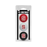 Team Golf NCAA NC State Wolfpack 3 Golf Ball Pack Regulation Size Golf Balls, 3 Pack, Full Color Durable Team Imprint