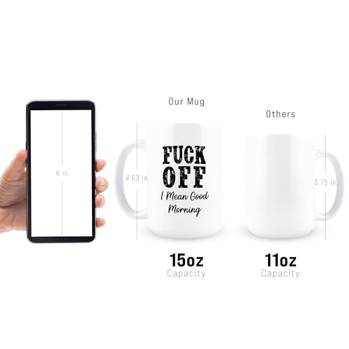 Taza de café sarcástica Hogg 15 oz cerámica blanca miniatura 4