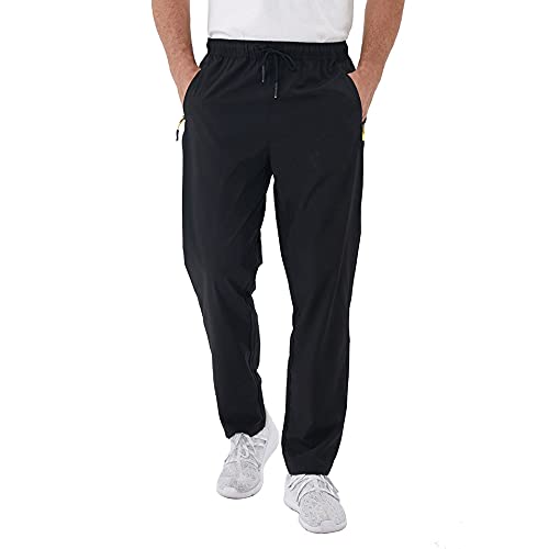 Rapoo Men’s Sweatpants Zipper Pockets Lightweight Exercise Pants Running Workout Sports