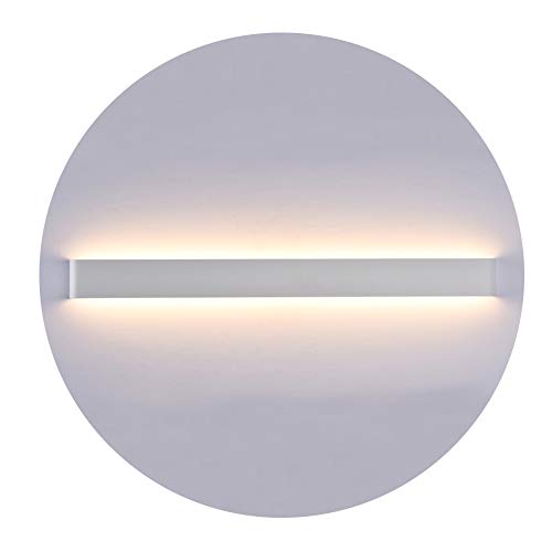 K-Bright 30W Lampada da Parete,IP 44 LED Applique da Parete con Stile Moderno Interni Lampada a Muro,3000K Bianco Caldo,32 pollici,2400 lumen,su giù il raggio di luce,Guscio bianco
