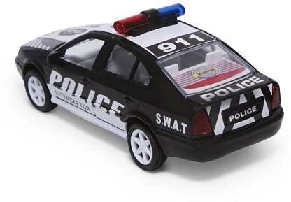 Image of Plastic Toy Police Toy car for Kids. Public Order Response Car Police, Pull Back Action Toys, with Soft Edges. Pack of 1, Weight Around 100 Grams & Length 15 CM. (Mix Color)