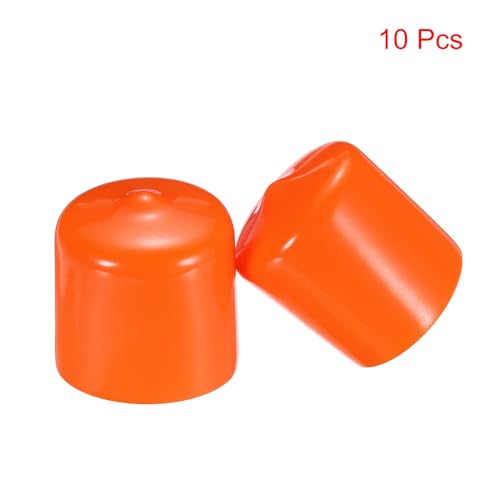 Tapas de goma de 25 mm para proteger mobiliario, fundas de vinilo redondas uxcell naranja 3