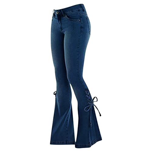 Jeans droit blanc femme pantalon en jean taille moyenne en toile stretch