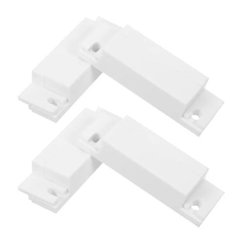 Baluue Lot de 4 Capteurs Alarme Porte et Fenêtre Filaire 6.5x2x1.3cm Blanc ABS Normalement Clos NC Détecteur Ouverture Magnétique pour Sécurité Maison...