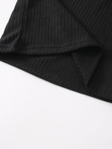 Girl's Blouse 3 Packs Long Sleeve Turtleneck Tee Kids Fashion Ribbed Knit Pullover Shirt Fall Clothes 4-12Years4