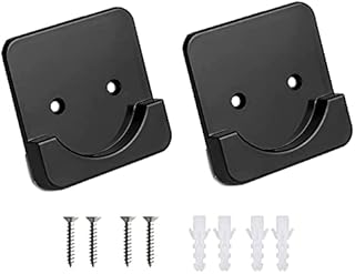 1 Pair Shower Curtain Rod Mount Holder Adhesive Bathroom Holders No Drilling Pole Hanger Holder for Wall Adhesive Shower Rod Tension Retainer(Black)