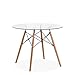 Noorsk Design Mesa Redonda de Comedor o Cocina Tower Cristal 80