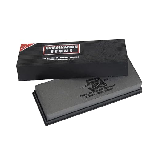 Image of Garth Knife Sharpener 1 Pc - Dual Grit Silicon Carbide, Combination for Chisels, Knives, Cutting Tools with Safety Case, Ceramic and Metal Blades - Professional-Grade Carborundum Sharpening Block