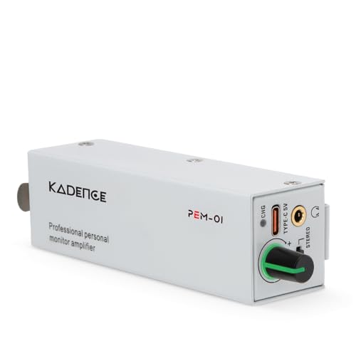 Image of Kadence PEM-01 Jamming Series in-Ear Monitor Amplifier | Wired IEM Belt Pack | XLR /TRS Combo Input | 3.5mm Headphone Output | Mono /Stereo Switchable | Comes with Belt Clip | White