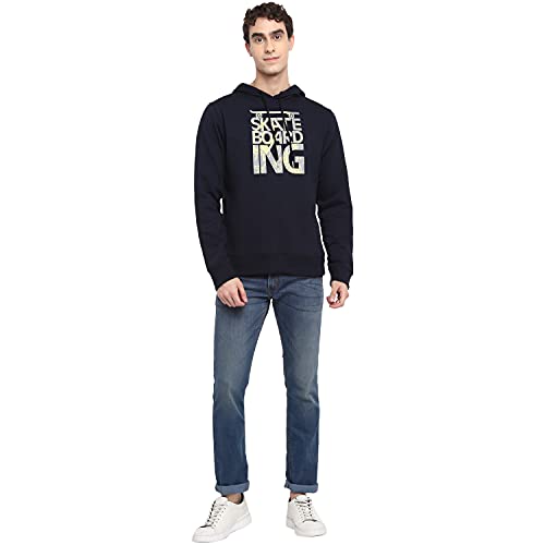 Image of Deniklo Mens Polyester Hooded Neck Sweatshirt