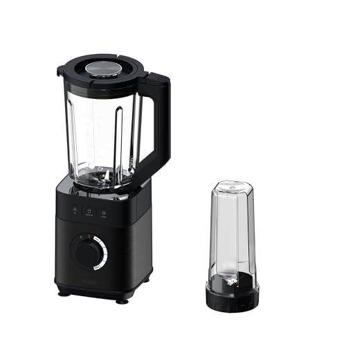 Haier Frullatore I-Master Serie 5, Funzione Ice Crush, Smoothie, 5 Velocità Variabili, Pulizia Automatica, Caraffa In Vetro Da 1,7 L, Personal Jug 0,6