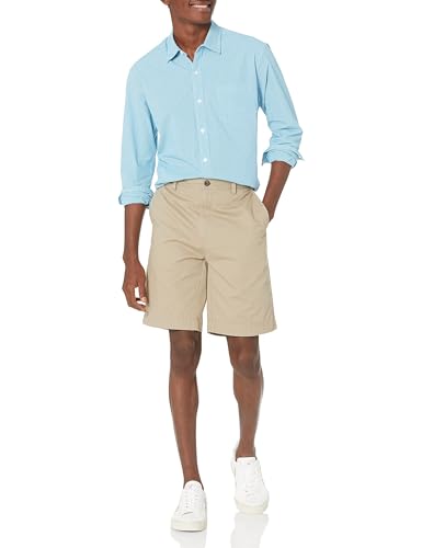 Image of Amazon Essentials Men's Regular-Fit Long-Sleeve Casual Poplin Shirt, Button Front, Business Casual, Collared