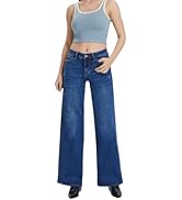 BlueMoment Womens Mid-Low Rise Baggy Jeans Wide Leg for