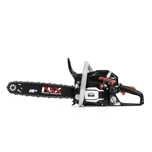 NAX POWER PRODUCTS 300C moteur 45 cm3 1,6 kW guide 16' 40 cm Briggs & Stratton produit sous licence tronçonneuse système anti-rebond Low Kickback scie à chaîne thermique
