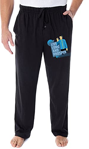 Star Trek Men's The Original Series TOS Spock Live Long And Prosper Lounge Pajama Pants