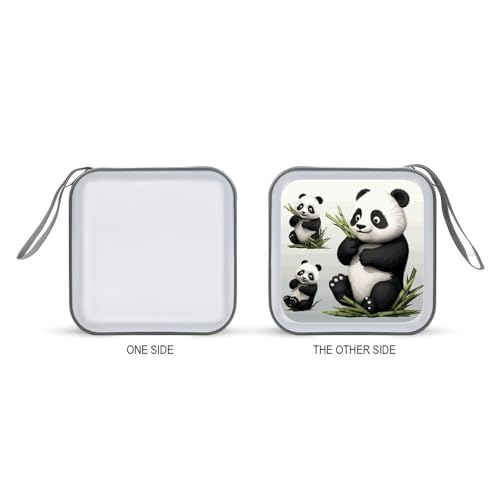 Étui de rangement CD/DVD 40 compartiments antichoc, sacoche zippée panda ultra protectrice