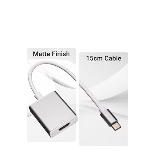 Image of TECH C Type to HDMI Adapter, Aluminum Portable USB C Adapter, Supports 1080p 60Hz, 4K 30Hz, for MacBook Pro, MacBook Air,Desktop,Laptop (Type C to HDMI)