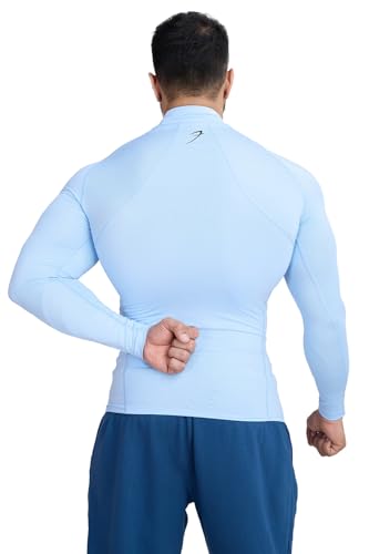Image of Men Full Sleeves Slim Fit Compression High Neck Sports and Gym Tshirt
